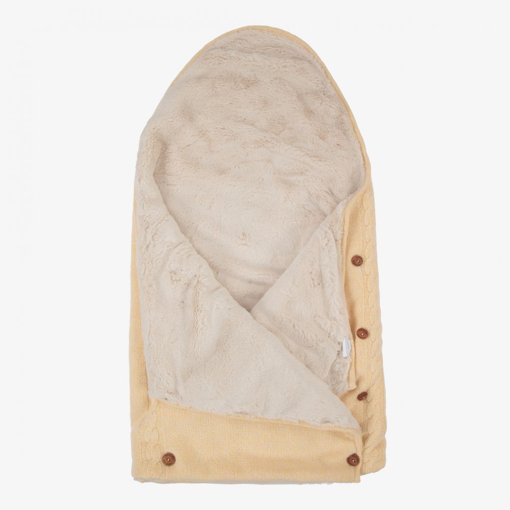 Wedoble-Yellow Knit Baby Nest (87cm) | Childrensalon Outlet