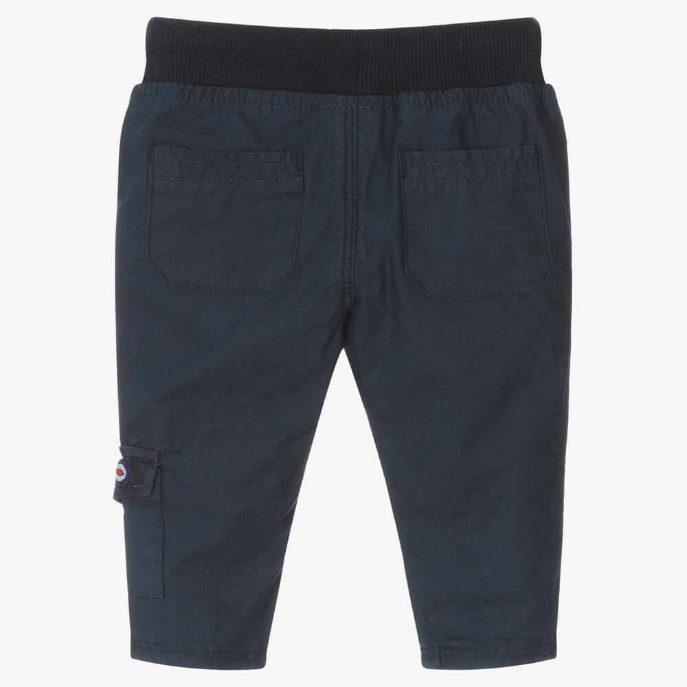 Week-end à la mer-Baby Boys Navy Blue Trousers | Childrensalon Outlet