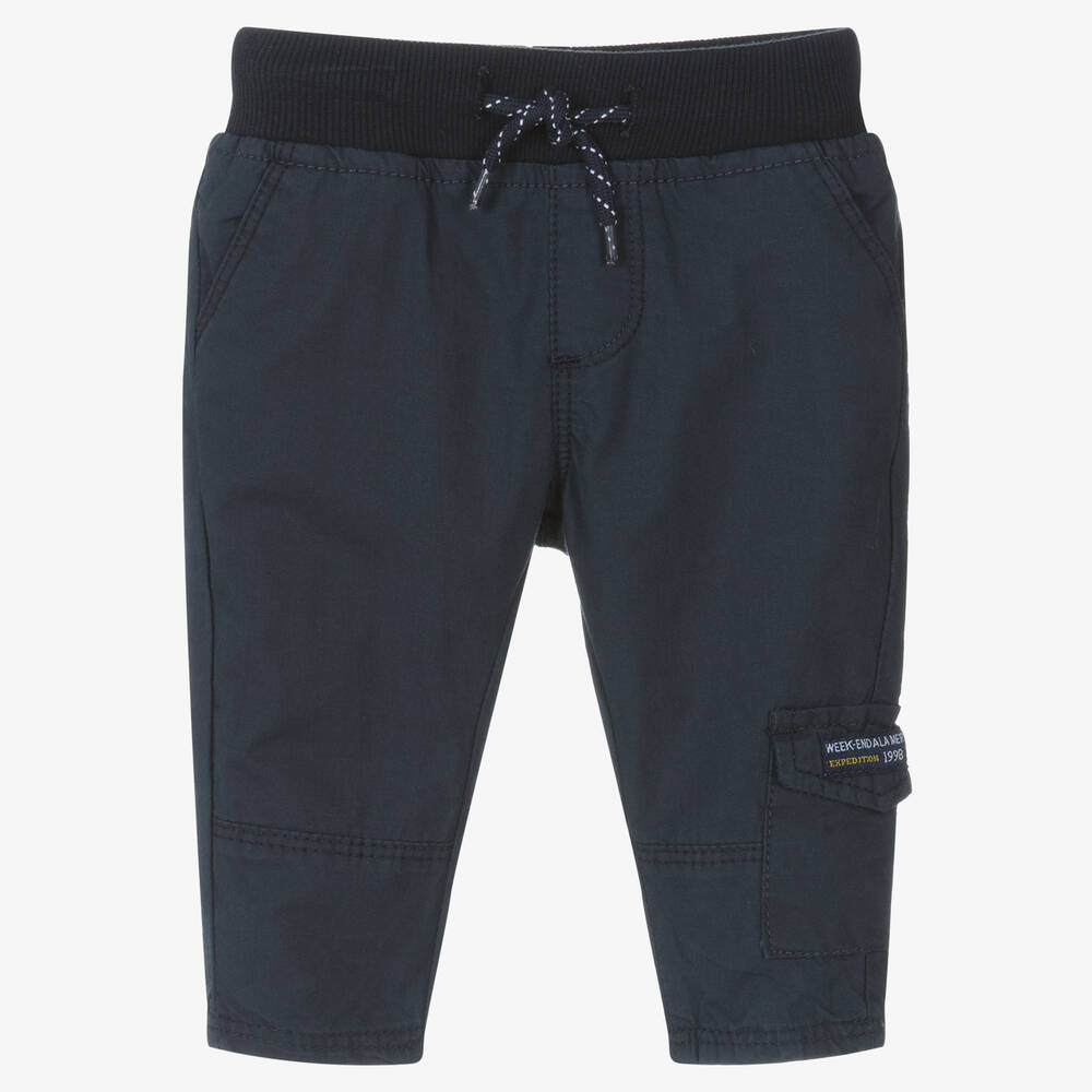 Week-end à la mer - Baby Boys Navy Blue Trousers | Childrensalon