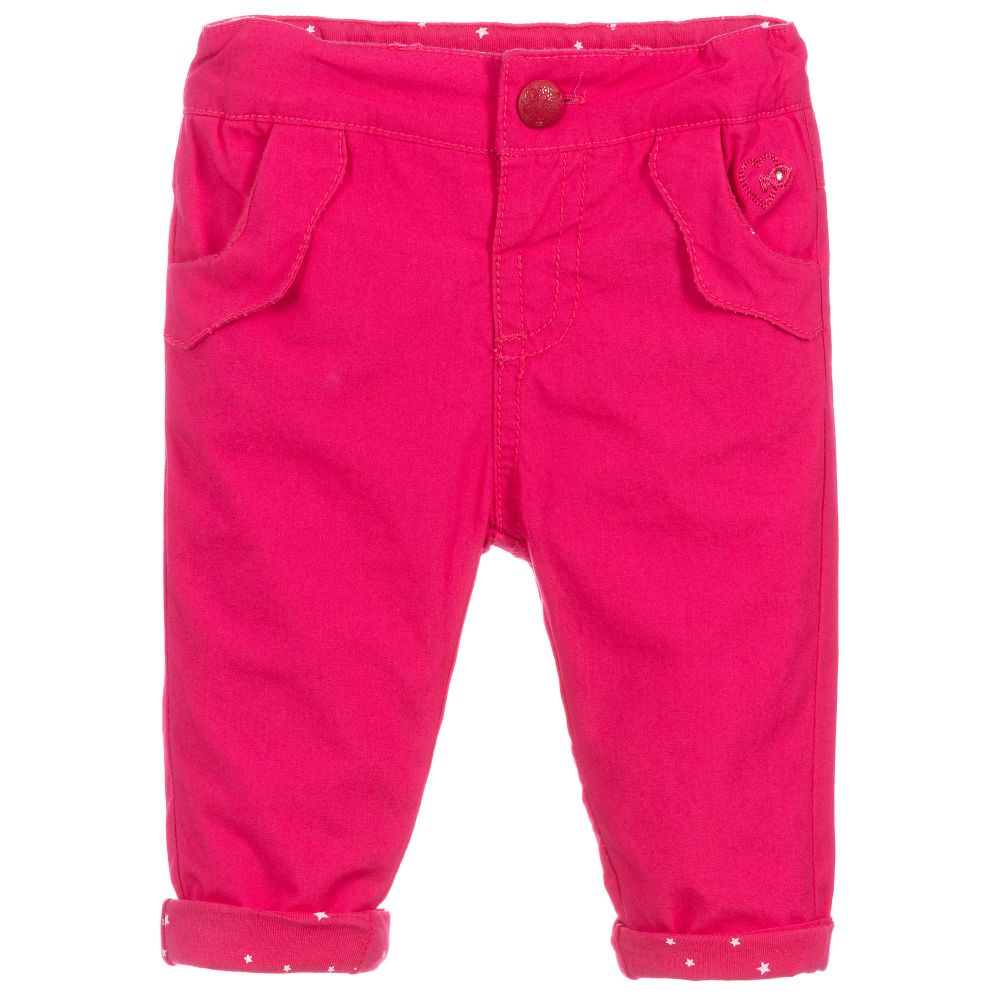 Week-end à la mer-بنطلون قطن لون زهري للمولودات | Childrensalon Outlet