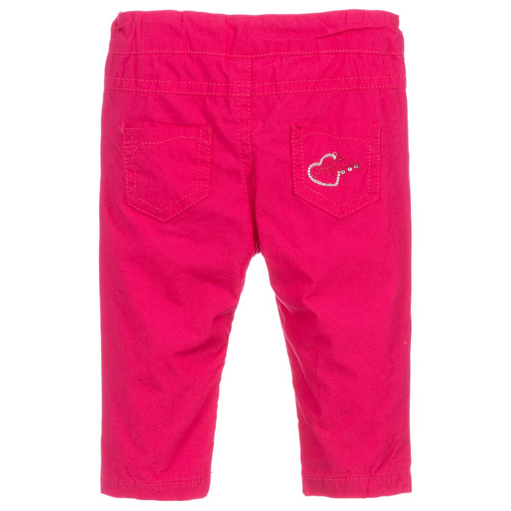 Week-end à la mer-بنطلون قطن لون زهري للمولودات | Childrensalon Outlet