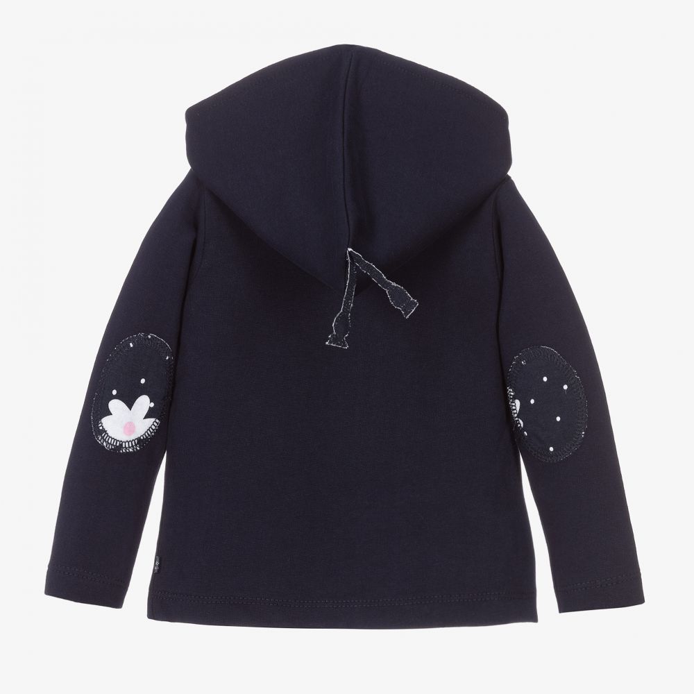 Week-end à la mer-Baby Girls Blue Zip-Up Top | Childrensalon Outlet