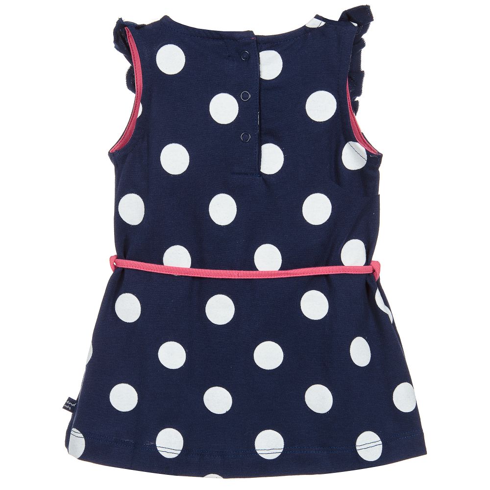 Week-end à la mer-Baby Girls Dotty Cotton Dress | Childrensalon Outlet