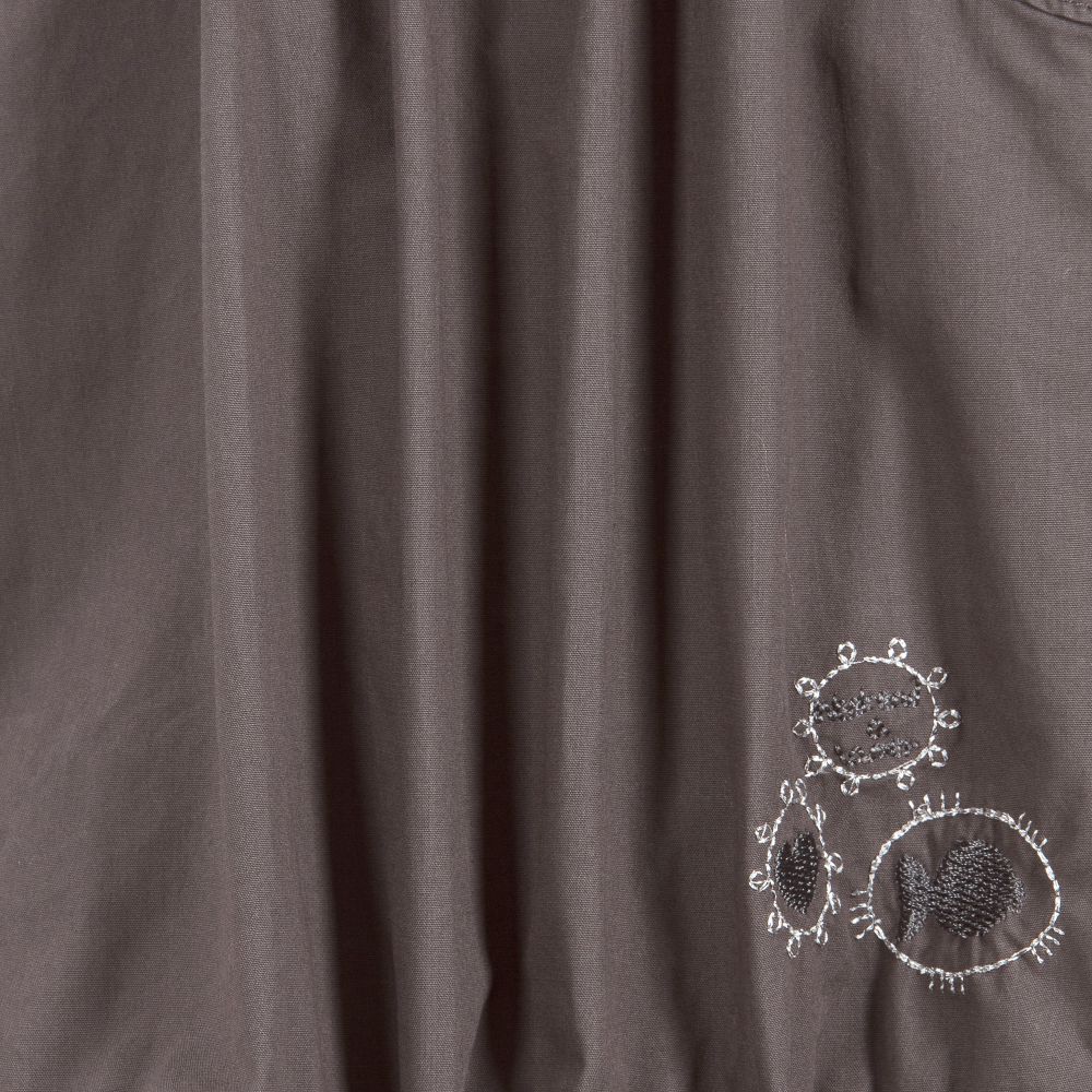 Week-end à la mer-فستان قطن لون رمادي للمولودات | Childrensalon Outlet