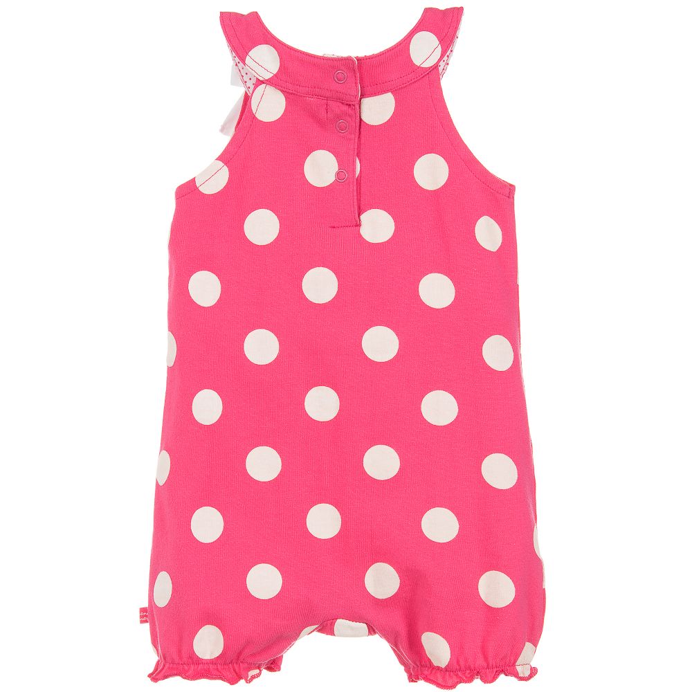 Week-end à la mer-Baby Girls Pink Cotton Shortie | Childrensalon Outlet