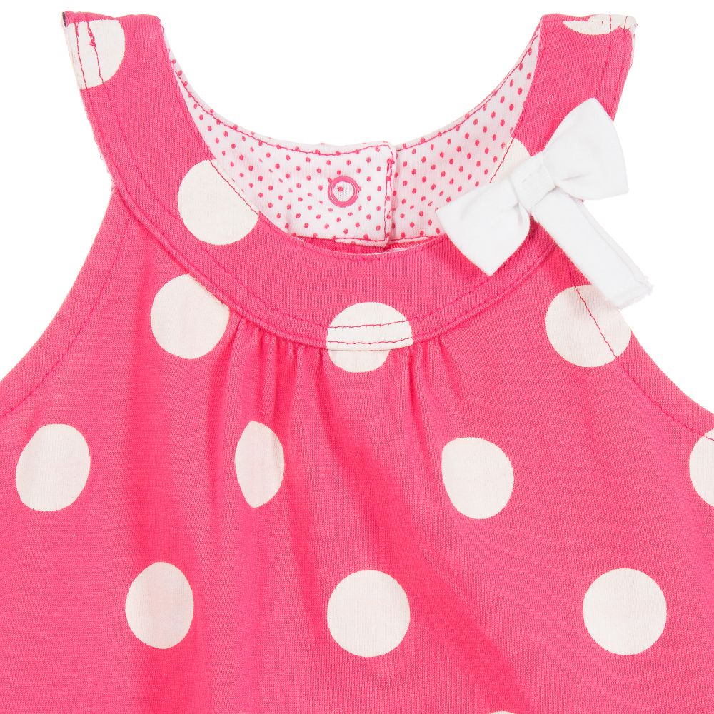 Week-end à la mer-Baby Girls Pink Cotton Shortie | Childrensalon Outlet