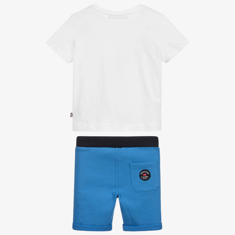 Week-end à la mer-Топ с динозавром и голубые шорты | Childrensalon Outlet