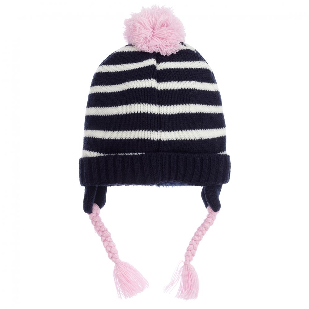 Week-end à la mer-Blue Penguin Pom-Pom Hat  | Childrensalon Outlet