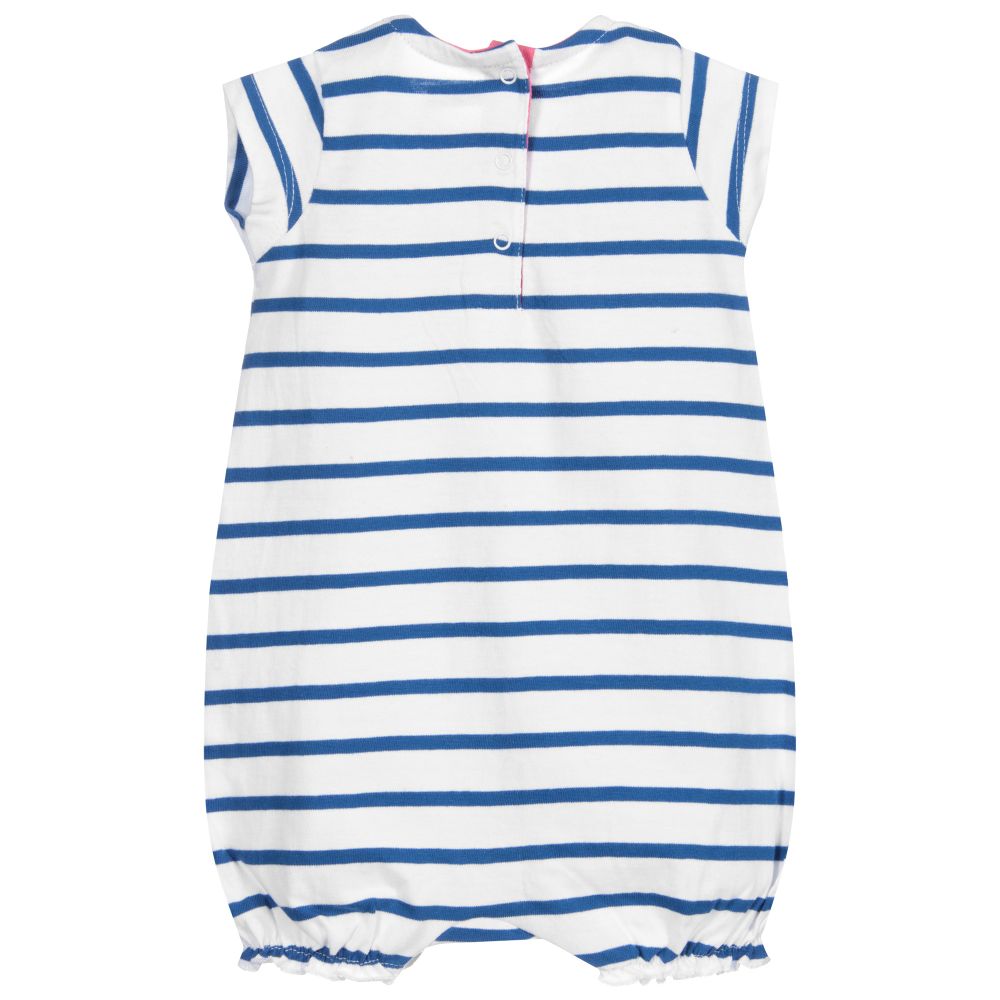 Week-end à la mer-Blue Striped Baby Shortie | Childrensalon Outlet