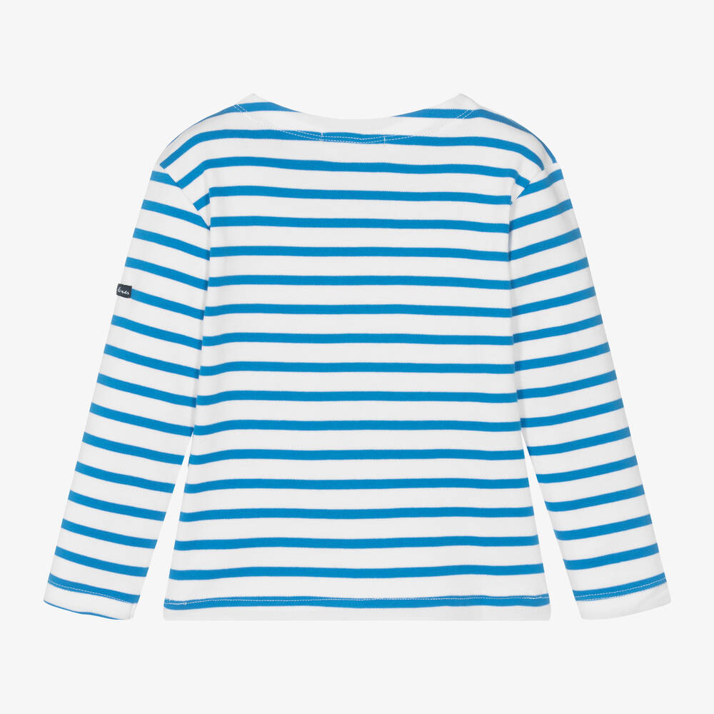Week-end à la mer-Blue & White Breton Striped Cotton Top | Childrensalon Outlet