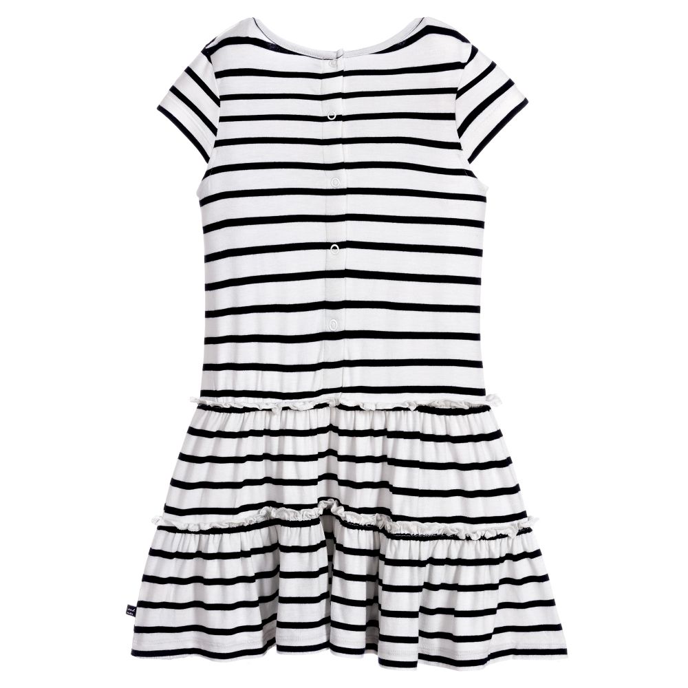 Week-end à la mer-فستان قطن مقلم لون كحلي و أبيض | Childrensalon Outlet