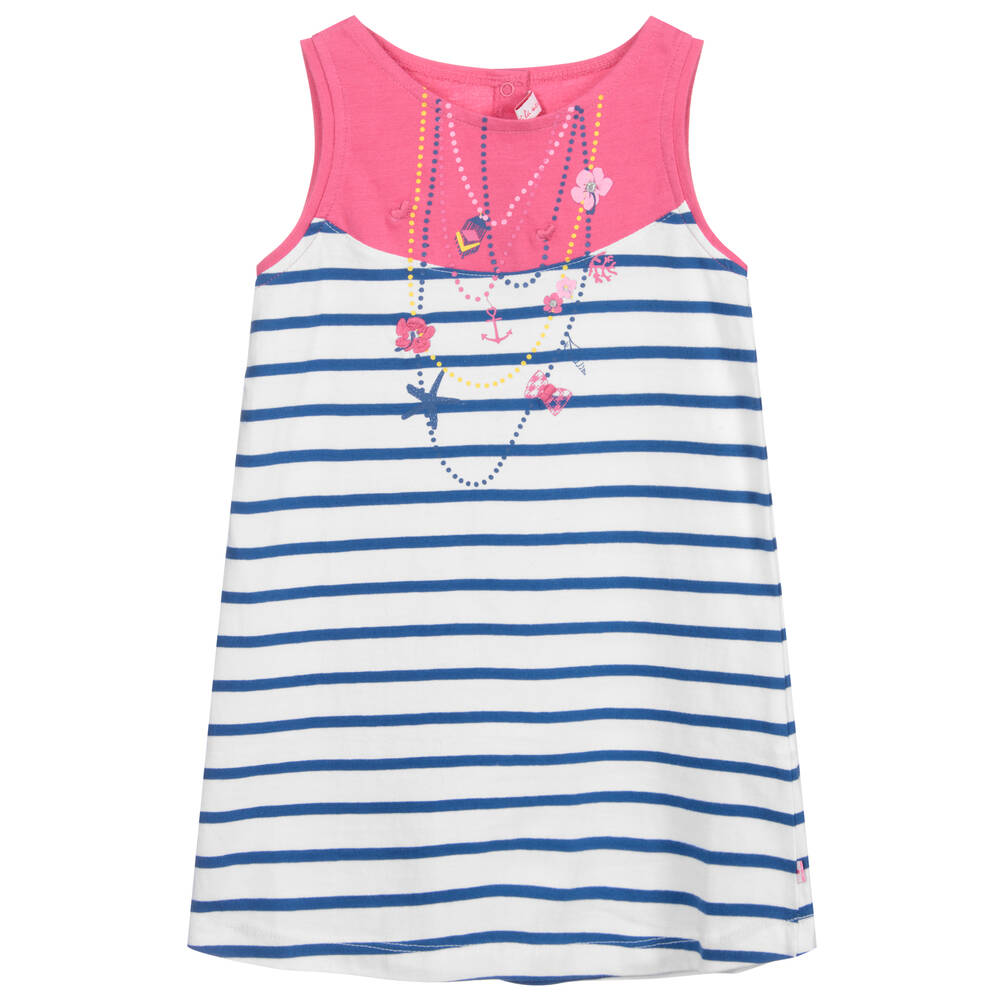 Week-end à la mer - Blue & White Striped Dress | Childrensalon