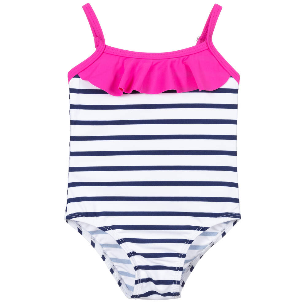 Week-end à la mer - Maillot de bain rayé bleu et blanc | Childrensalon