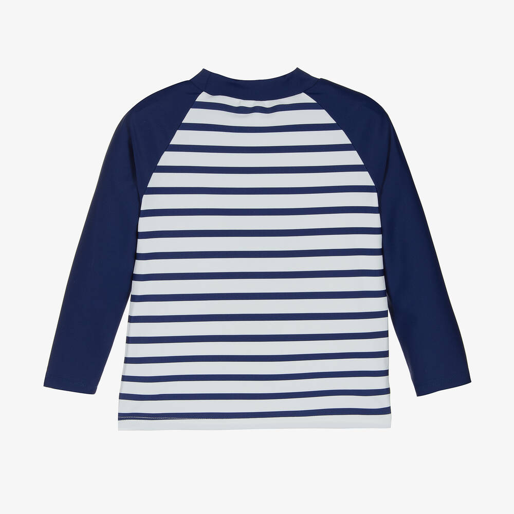 Week-end à la mer-توب سباحة مقلم لون أزرق وأبيض للأولاد | Childrensalon Outlet