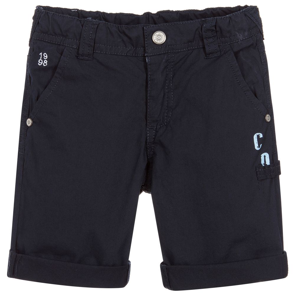 Week-end à la mer-شورت قطن لون كحلي للأولاد | Childrensalon Outlet