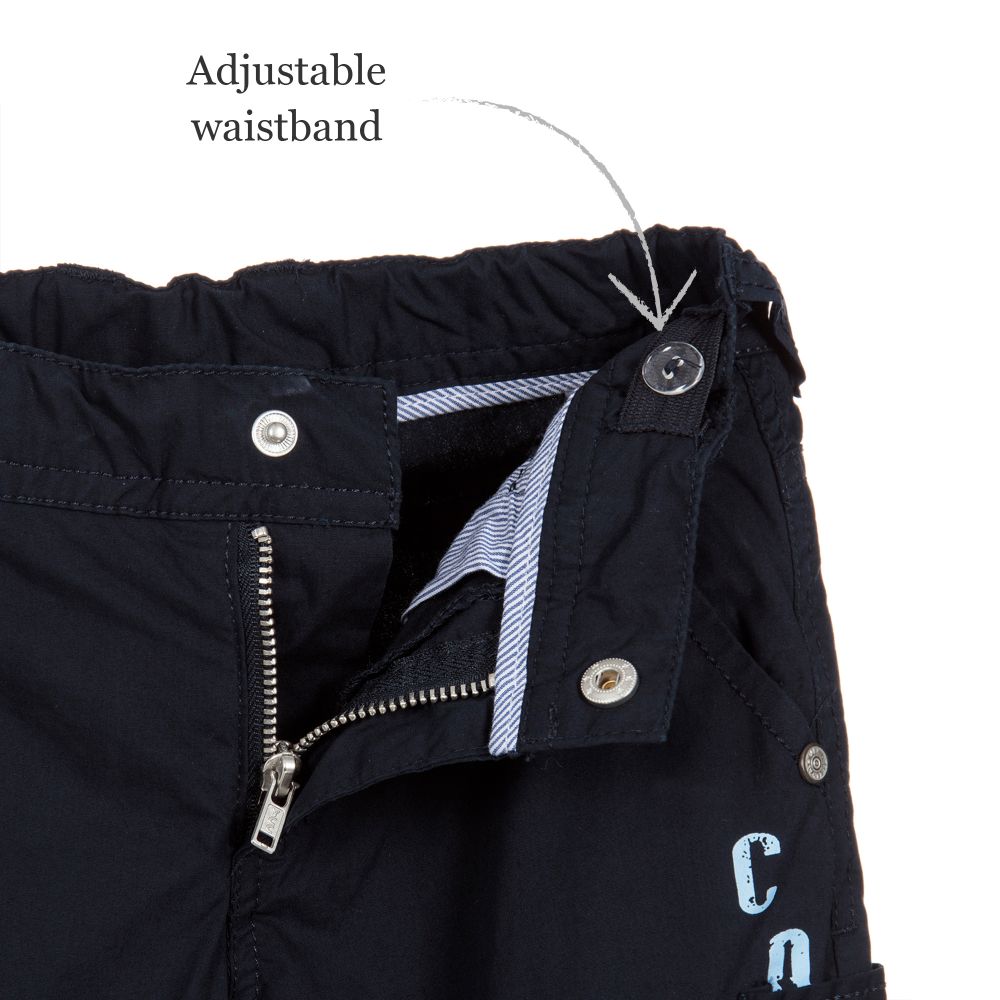 Week-end à la mer-شورت قطن لون كحلي للأولاد | Childrensalon Outlet