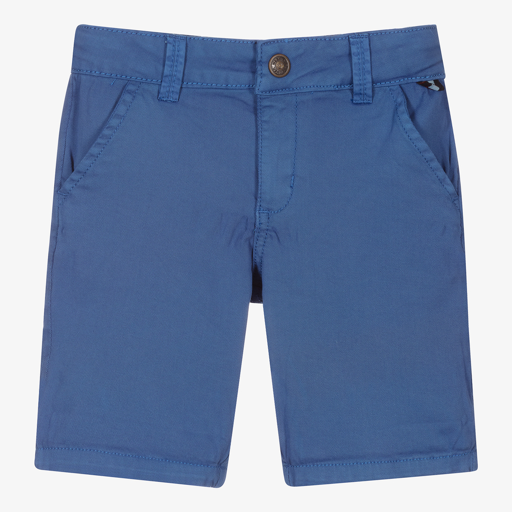 Week-end à la mer-Boys Blue Cotton Shorts | Childrensalon Outlet