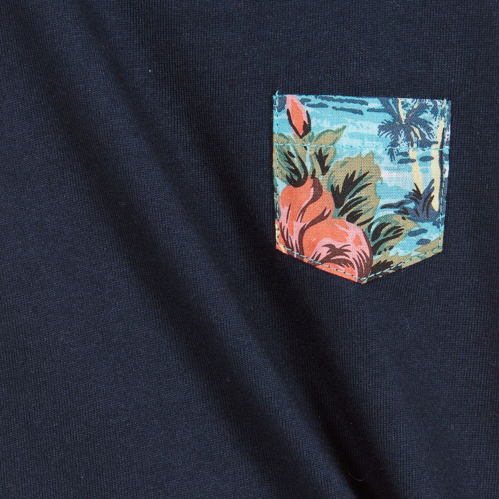 Week-end à la mer-Boys Blue Cotton T-Shirt | Childrensalon Outlet