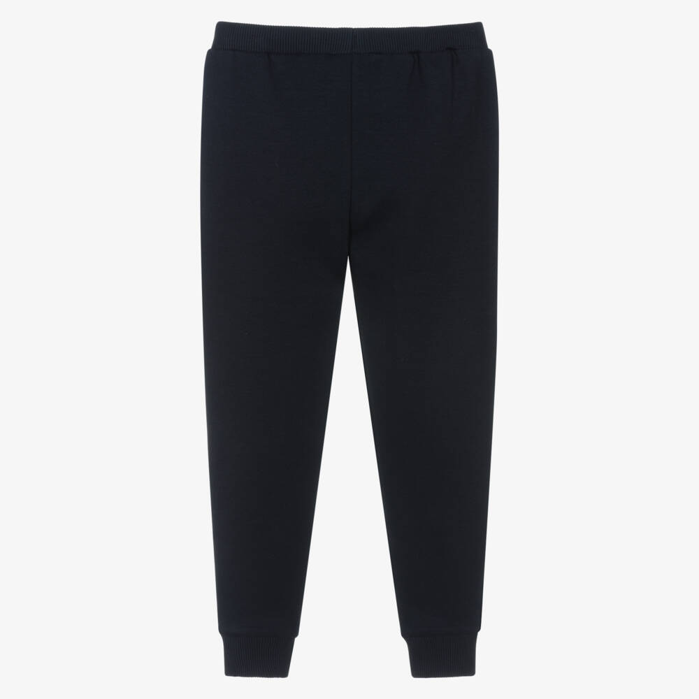 Week-end à la mer-Boys Blue Crab Embroidered Joggers | Childrensalon Outlet