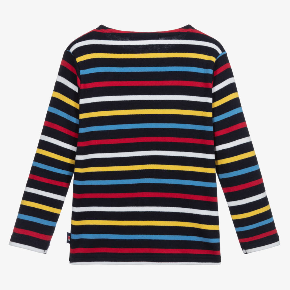 Week-end à la mer-توب قطن مقلم لون كحلي للأولاد | Childrensalon Outlet