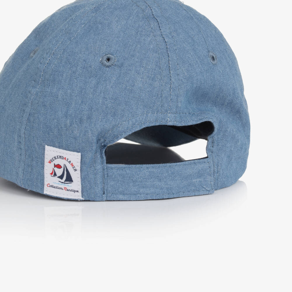 Week-end à la mer-Boys Breezy Azure Hat | Childrensalon Outlet