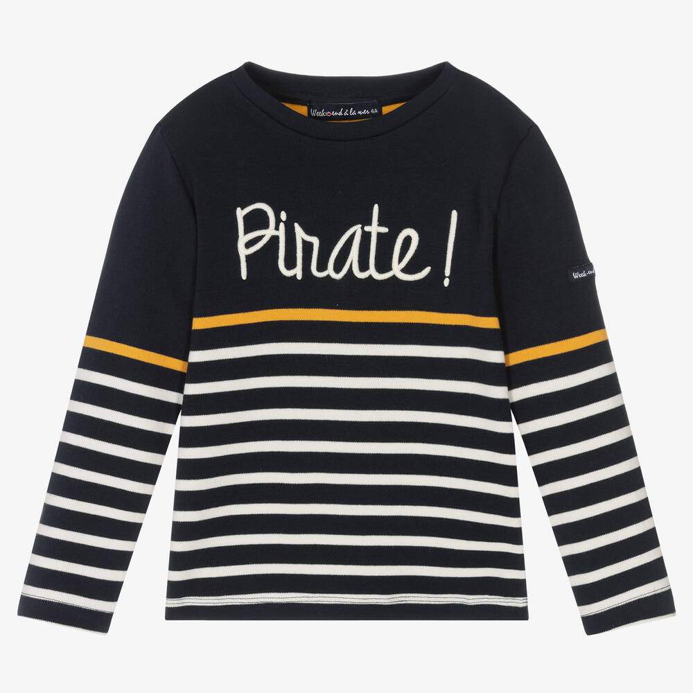 Week-end à la mer - Boys Breton Stripe Pirate Top | Childrensalon