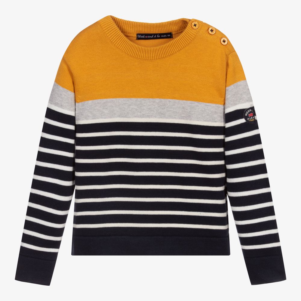 Week-end à la mer - Gestreifter Breton-Pullover (J) | Childrensalon