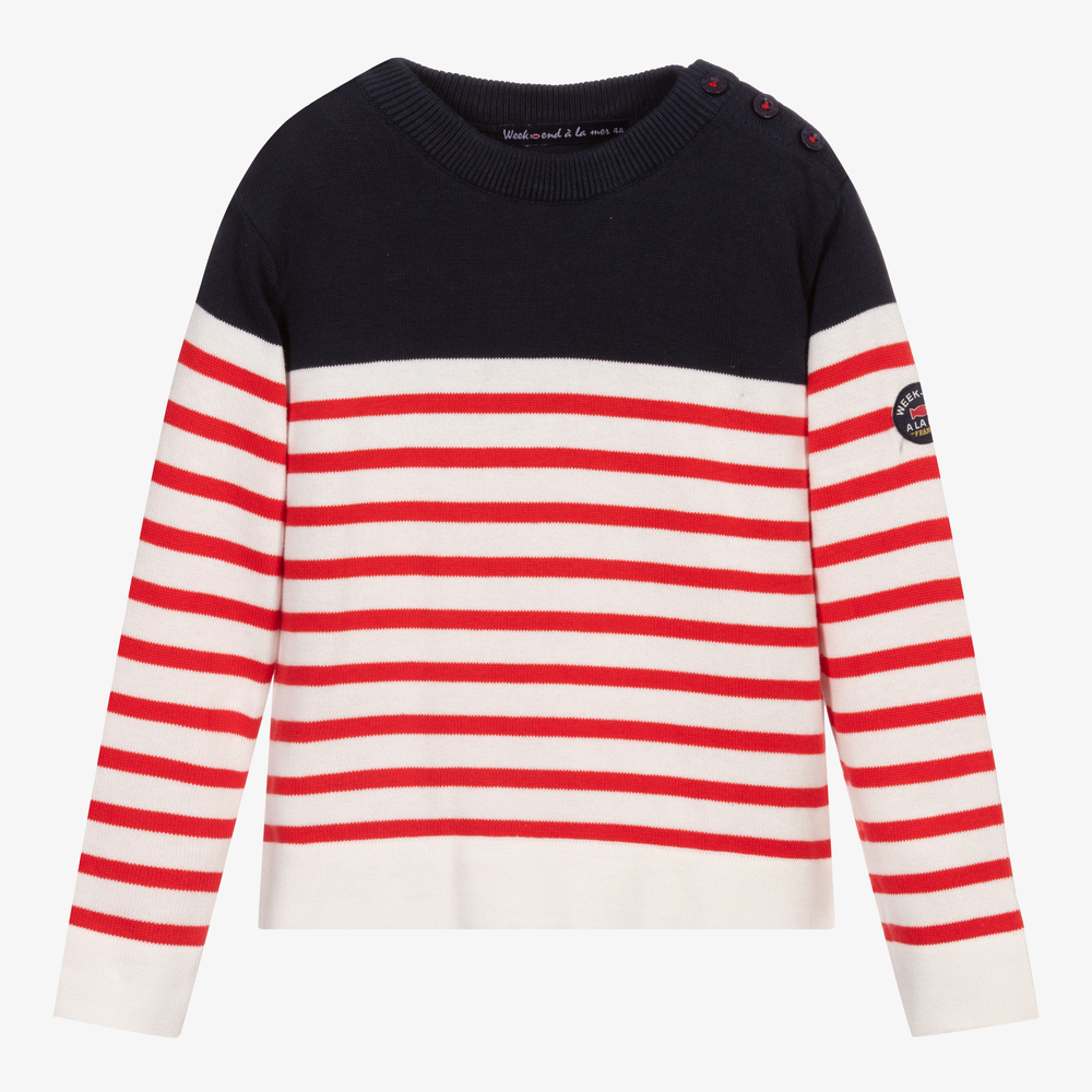 Week-end à la mer - Boys Breton Stripe Sweater | Childrensalon