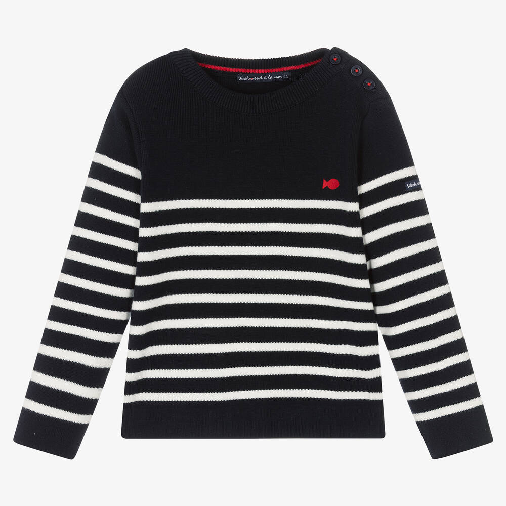 Week-end à la mer - Boys Breton Stripe Sweater | Childrensalon