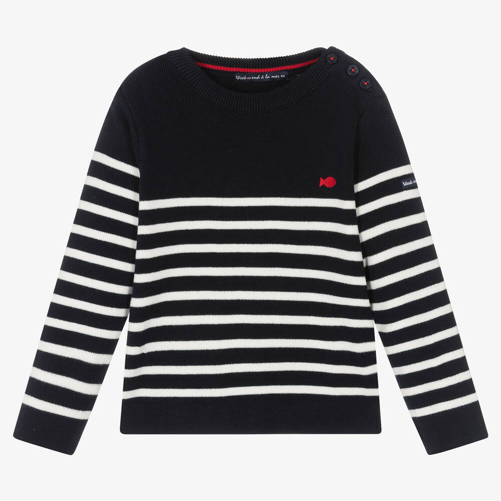 Week-end à la mer - Pullover mit Breton-Streifen (J) | Childrensalon