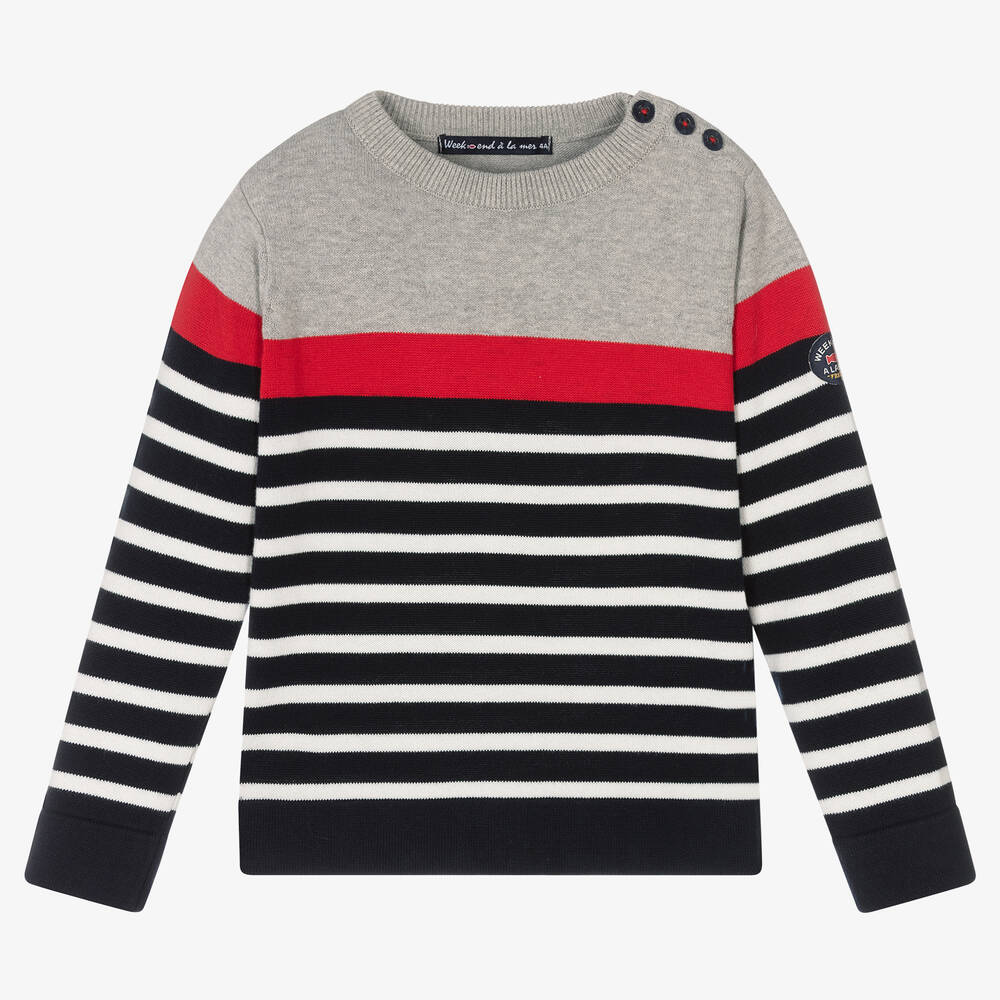 Week-end à la mer - Pullover mit Breton-Streifen (J) | Childrensalon