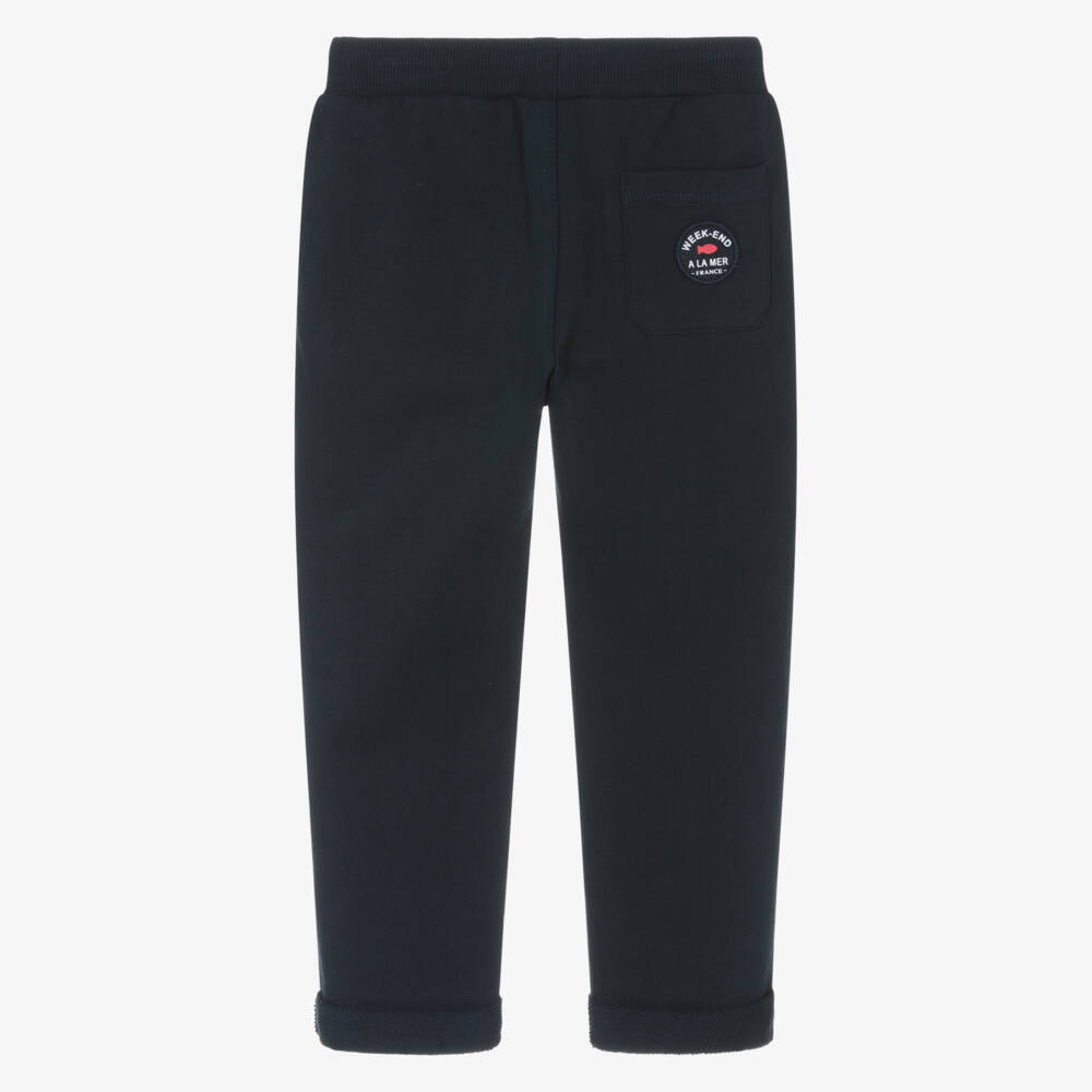 Week-end à la mer-Boys Comfy Navy Cotton Joggers | Childrensalon Outlet