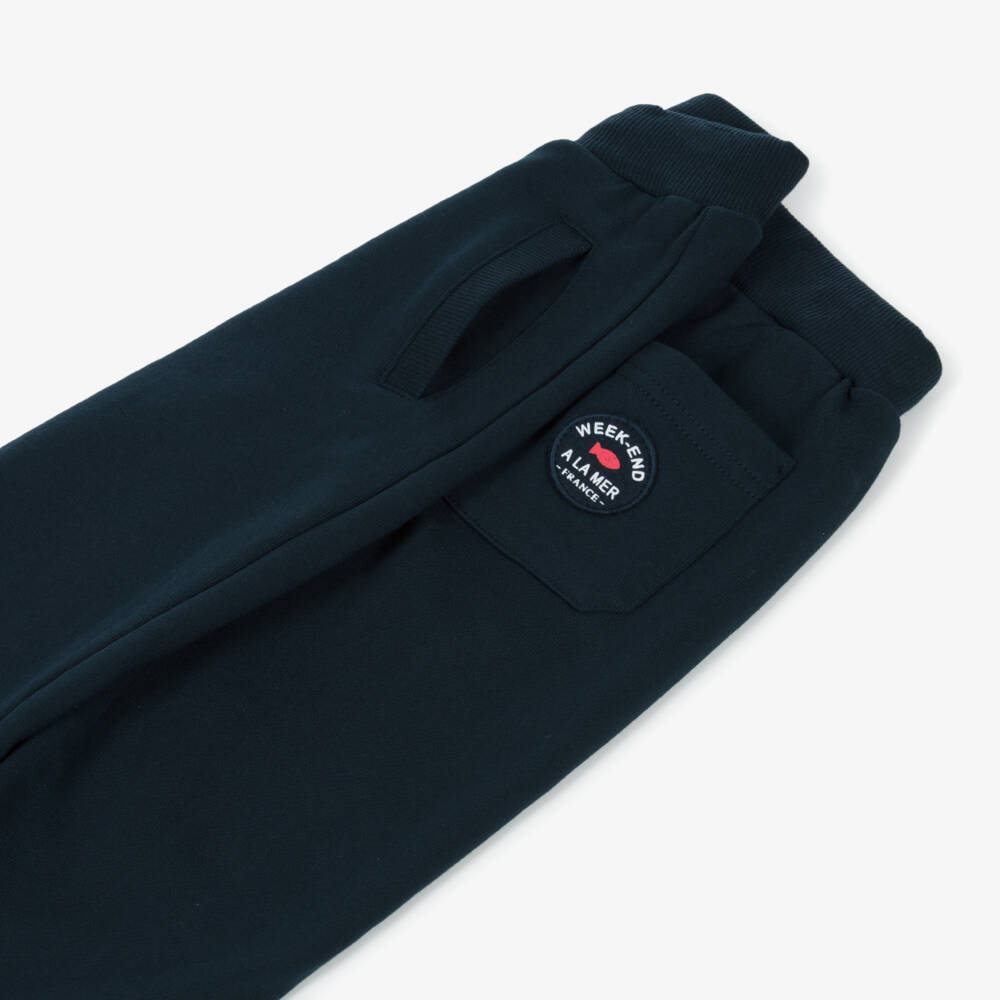 Week-end à la mer-Boys Comfy Navy Cotton Joggers | Childrensalon Outlet