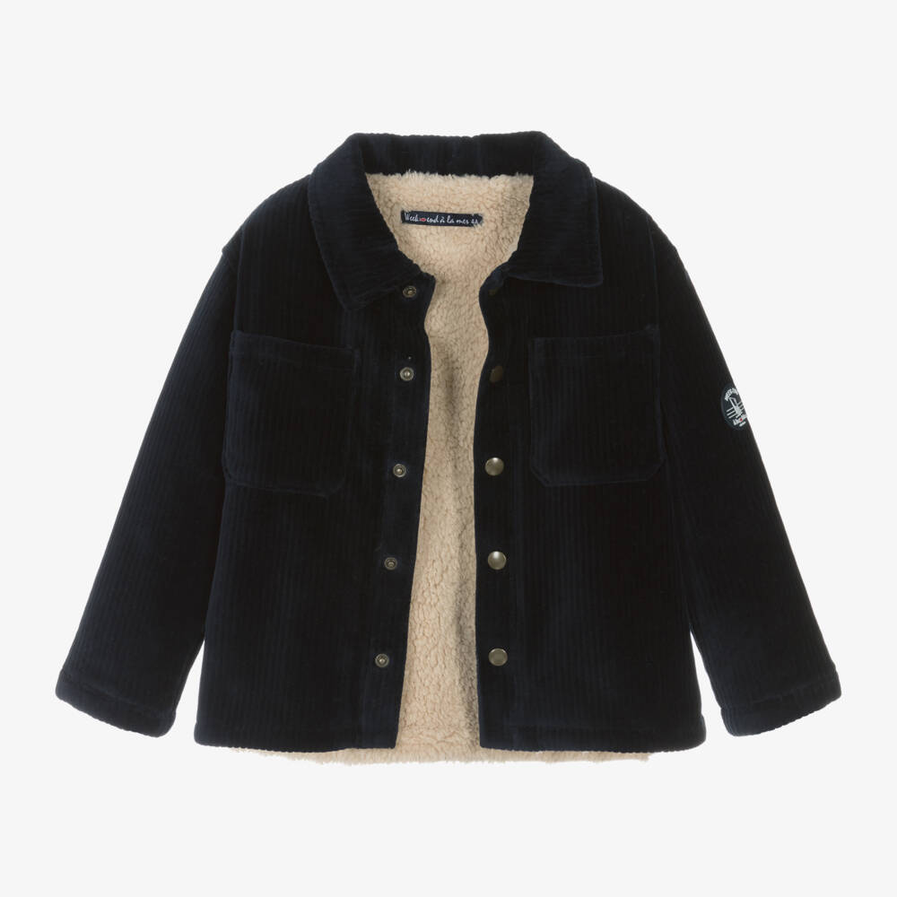 Week-end à la mer-Boys Corduroy Jacket with Sherpa | Childrensalon Outlet