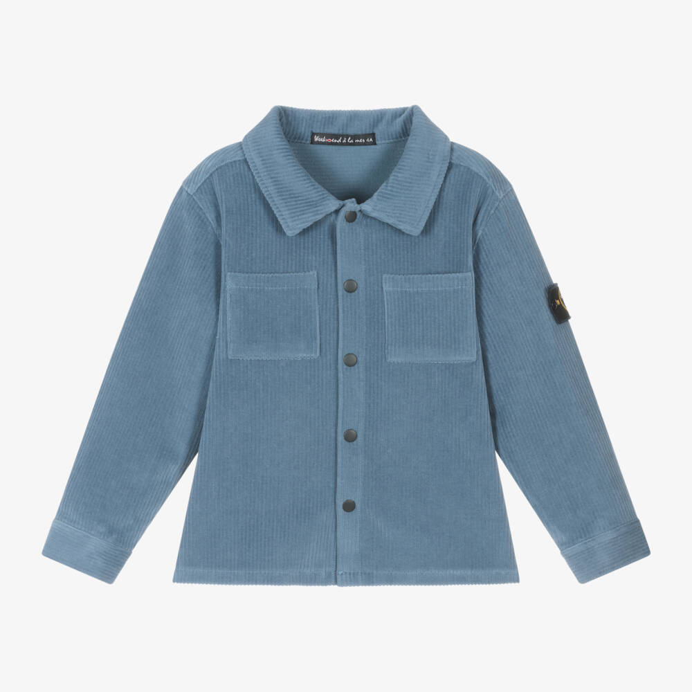 Week-end à la mer-Boys Cotton-Blend Corduroy Shirt | Childrensalon Outlet