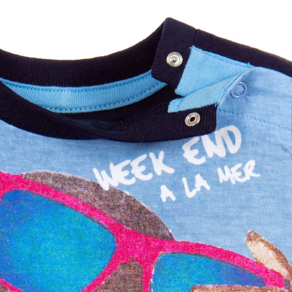 Week-end à la mer-Boys Cotton Monkey T-Shirt | Childrensalon Outlet