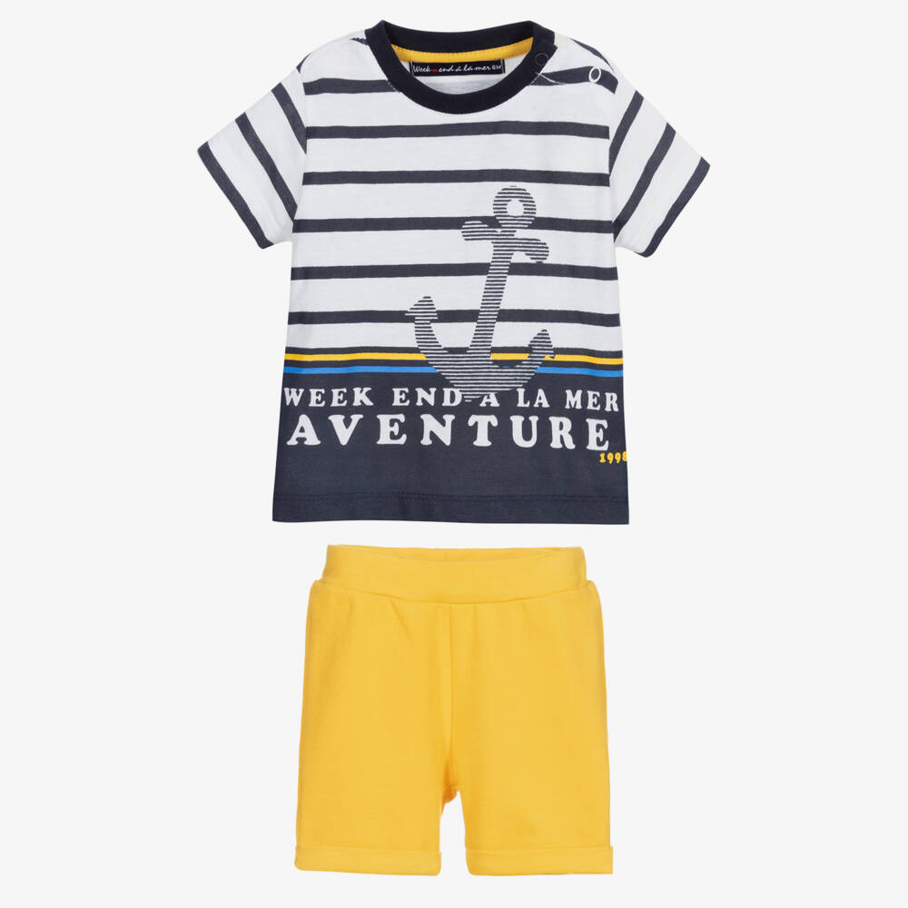 Week-end à la mer-Boys Cotton Shorts Set | Childrensalon Outlet