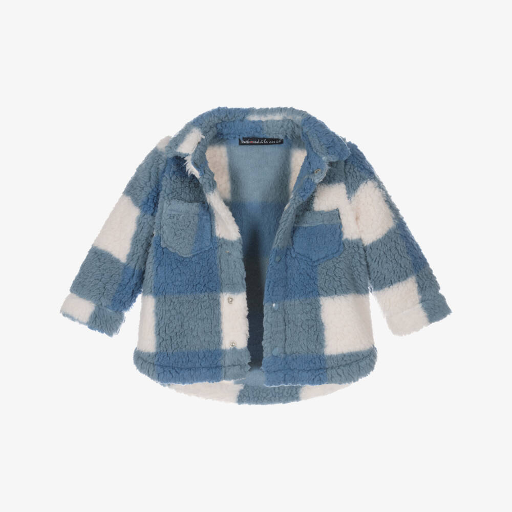 Week-end à la mer-Уютный синий клетчатый жакет для мальчиков | Childrensalon Outlet