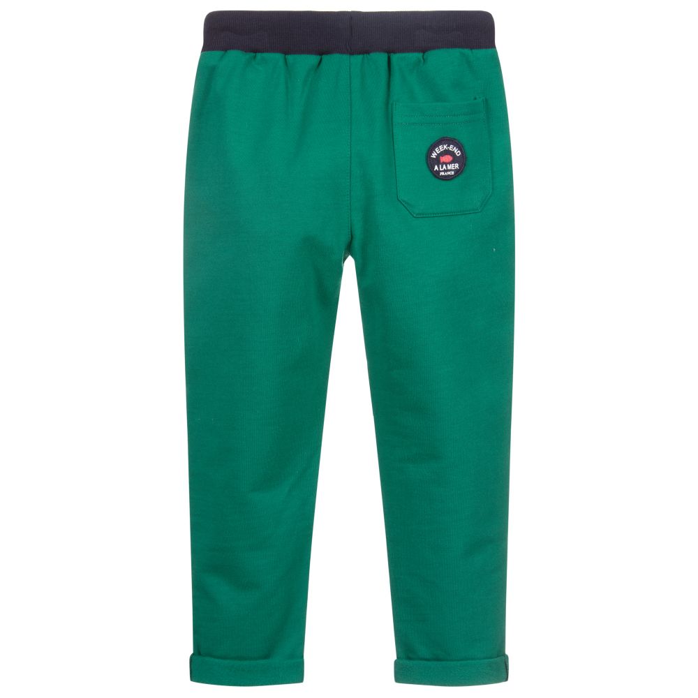 Week-end à la mer-Зеленые джоггеры из хлопка для мальчиков | Childrensalon Outlet