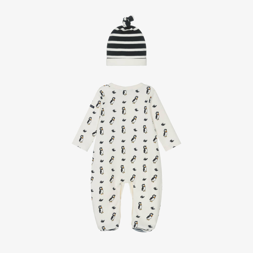 Week-end à la mer-Boys Ivory Toucan Babysuit Set | Childrensalon Outlet