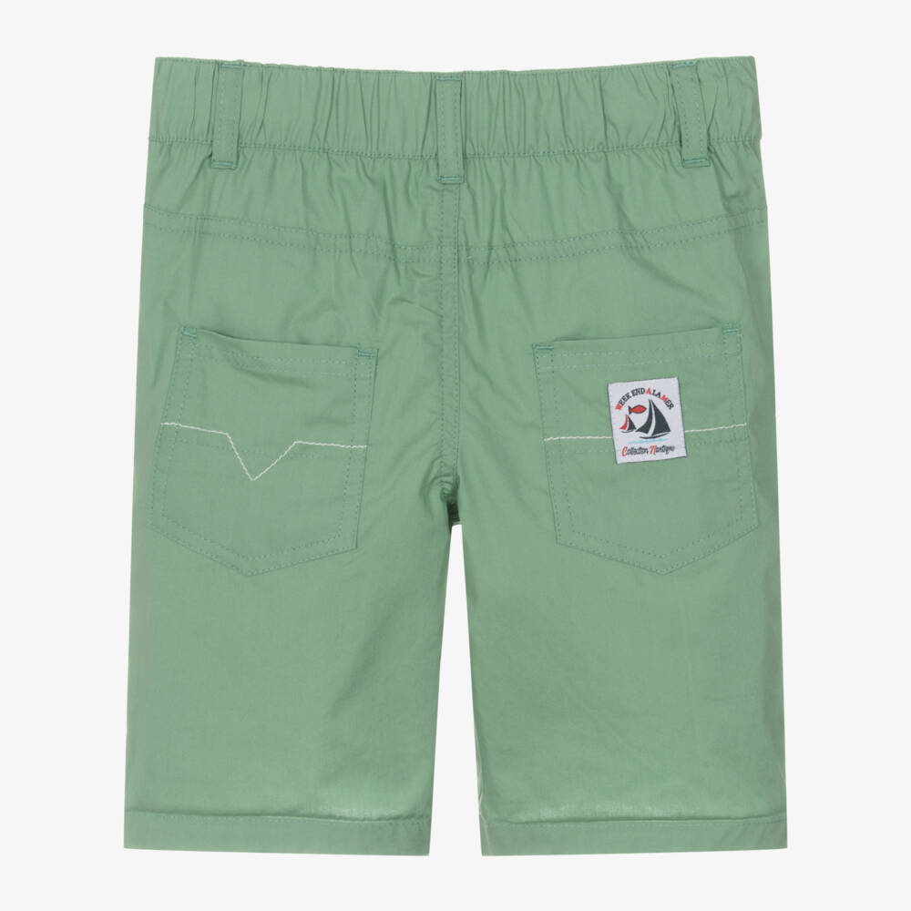 Week-end à la mer-Boys Leafy Cotton Adventure Shorts | Childrensalon Outlet