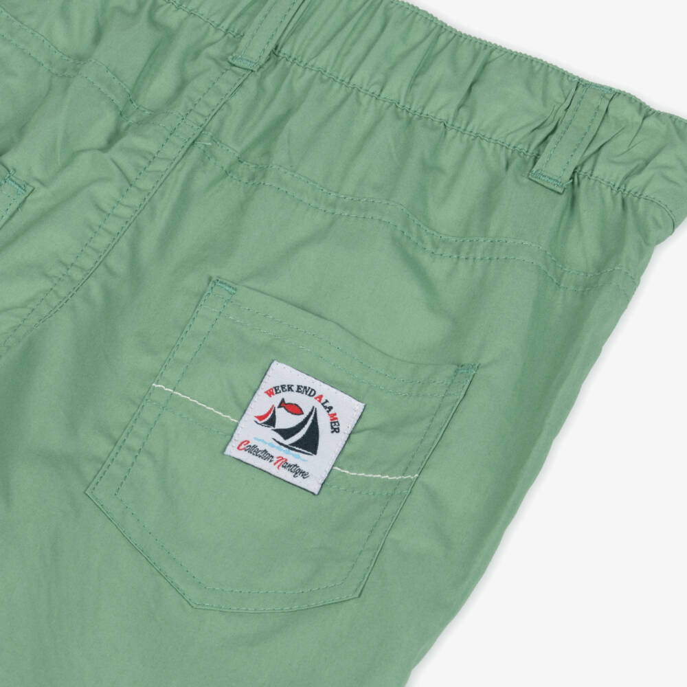 Week-end à la mer-Boys Leafy Cotton Adventure Shorts | Childrensalon Outlet