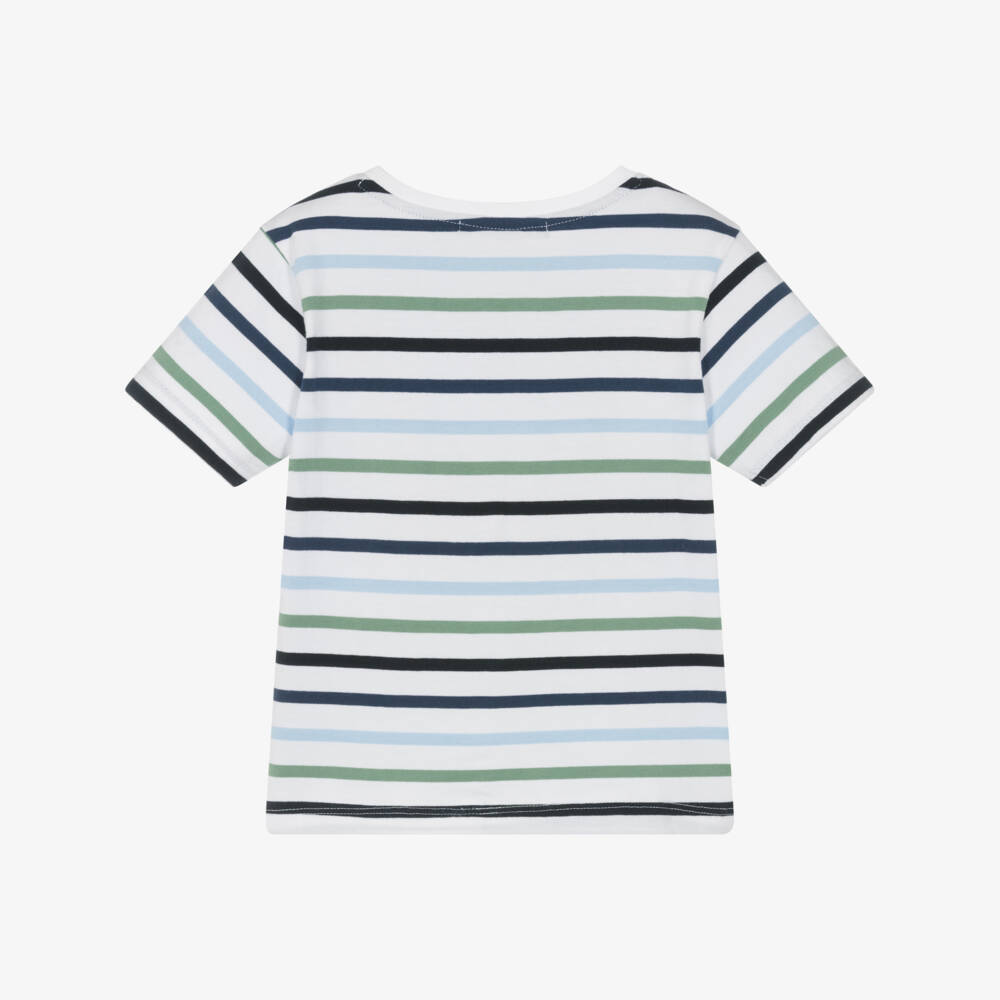 Week-end à la mer-Boys Nautical Stripe Cotton Tee | Childrensalon Outlet