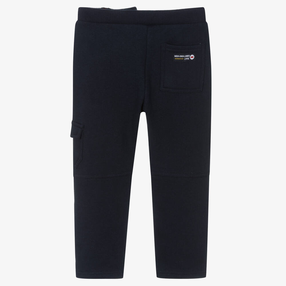 Week-end à la mer-جوغرز قطن جيرسي لون كحلي للأولاد | Childrensalon Outlet