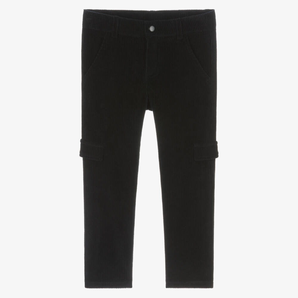 Week-end à la mer-Boys Navy Blue Velour-Corduroy Trousers | Childrensalon Outlet