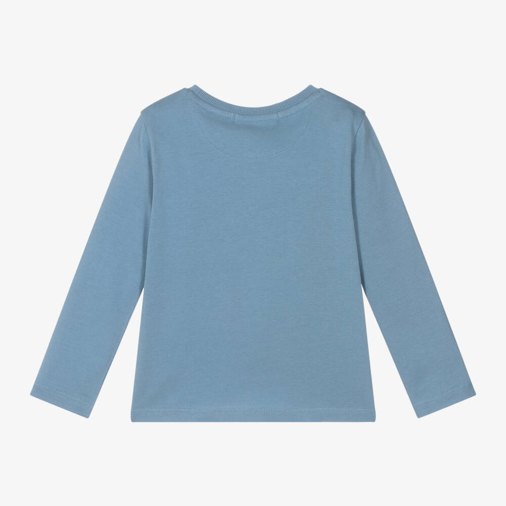 Week-end à la mer-Boys Puffin Blue Jersey Top | Childrensalon Outlet