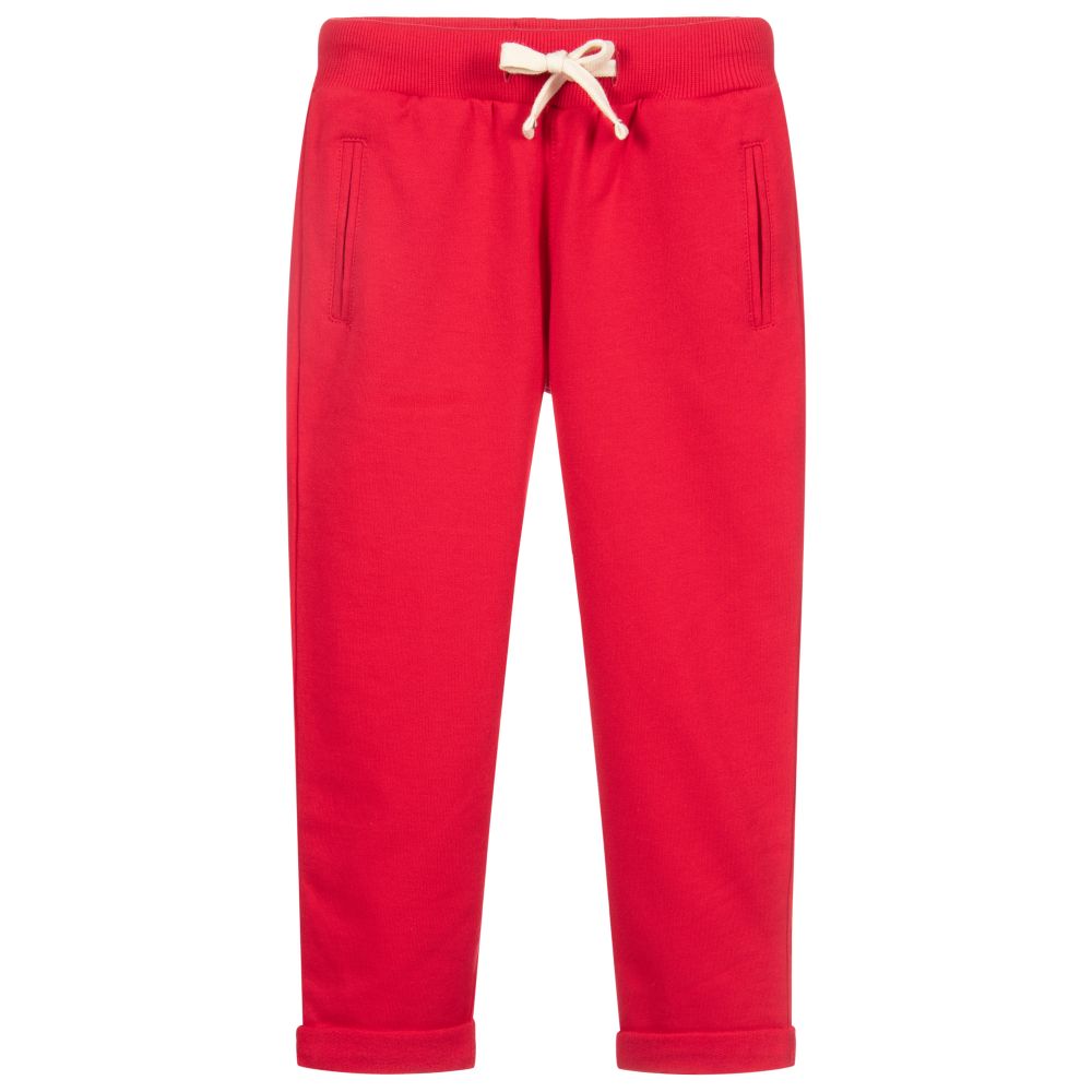 Week-end à la mer - Boys Red Cotton Joggers | Childrensalon