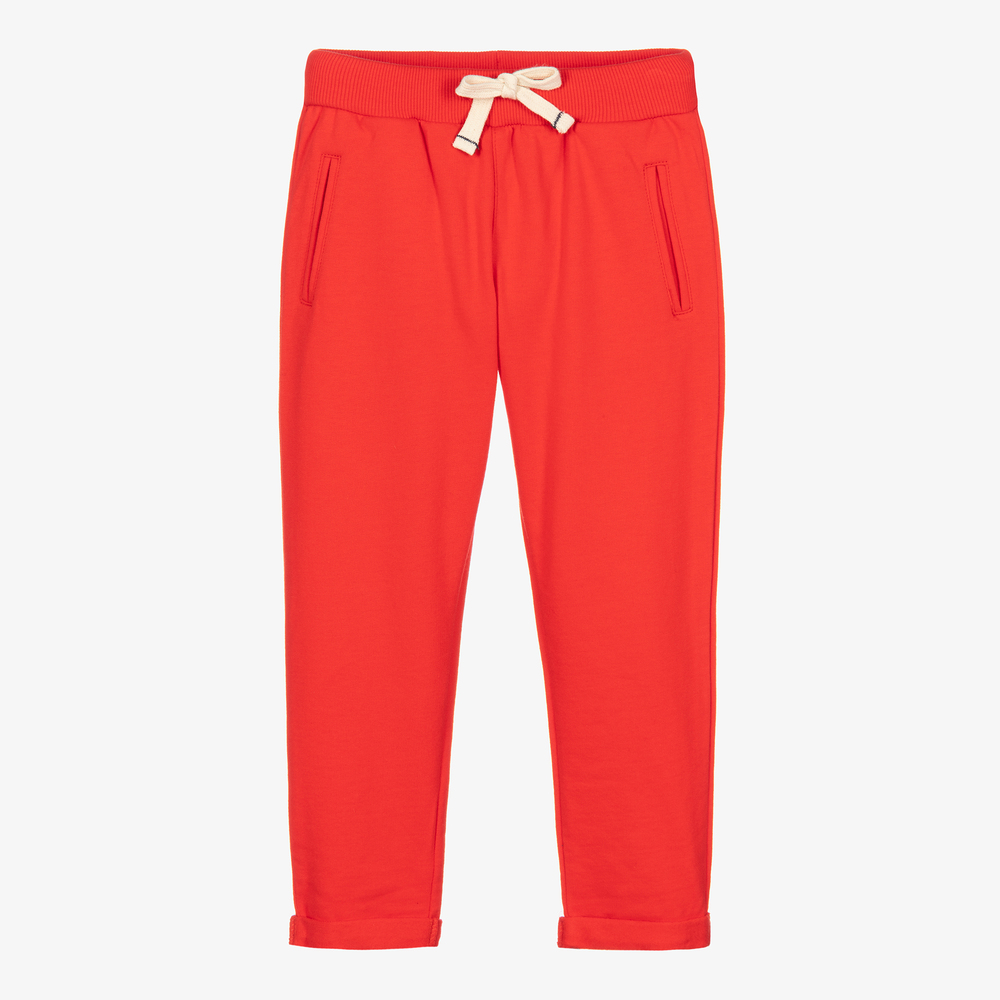 Week-end à la mer - Boys Red Cotton Joggers | Childrensalon