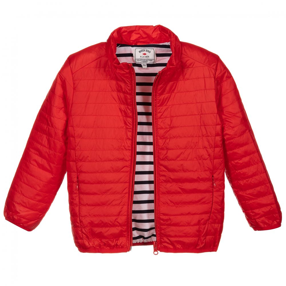red lightweight coat