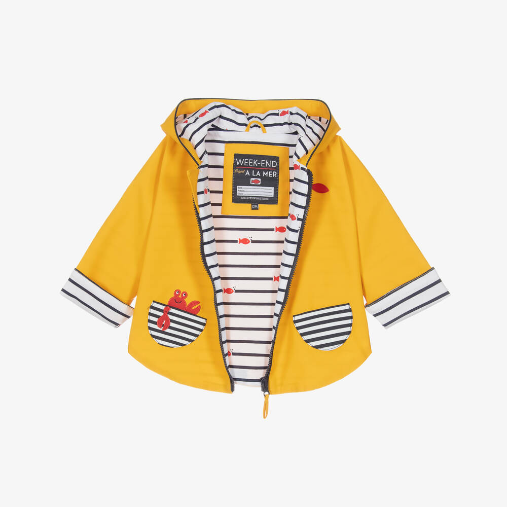 Week-end à la mer-Boys Vibrant Hooded Rain Poncho | Childrensalon Outlet